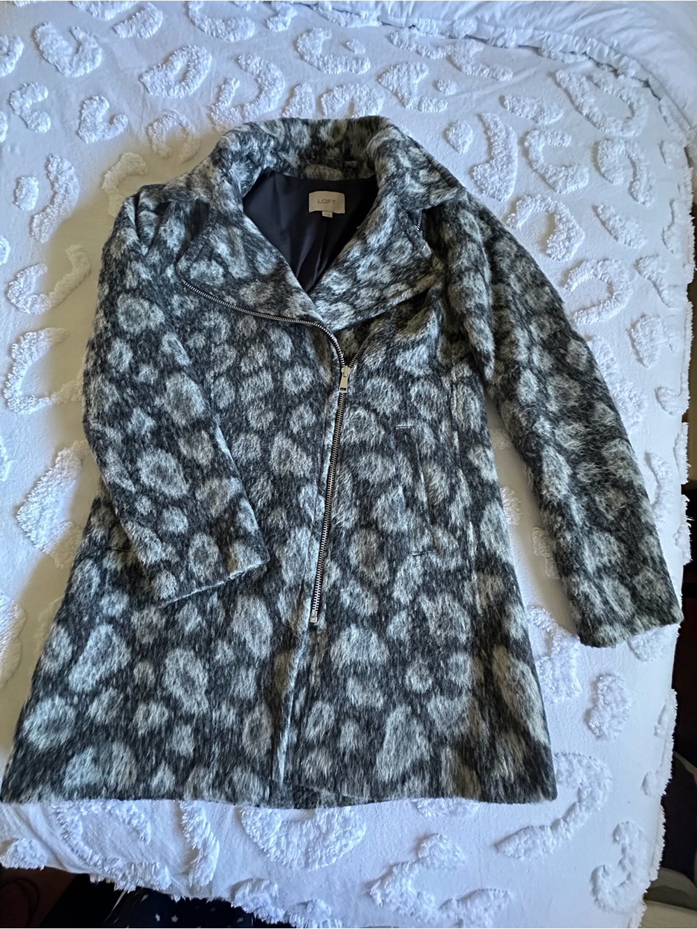 LOFT Asymmetric Zip Wool Coat